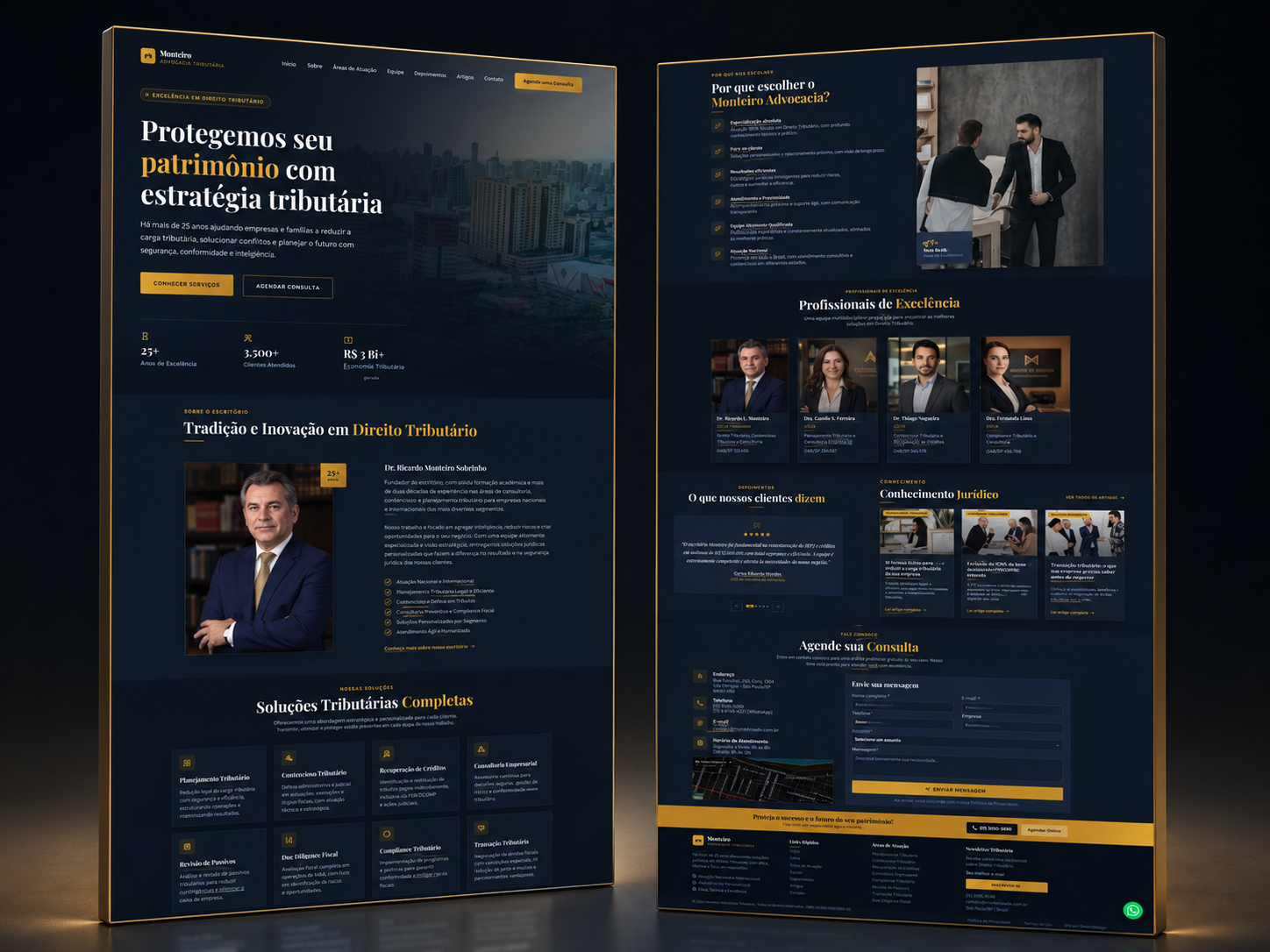 Site de advogado tributarista em Fortaleza criado pela RTAG, recebendo mais de 50 contatos por mes com SEO mensal