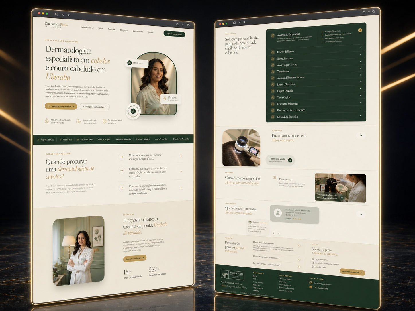 Projeto de site profissional para Daniela Borges desenvolvido pela RTAG
