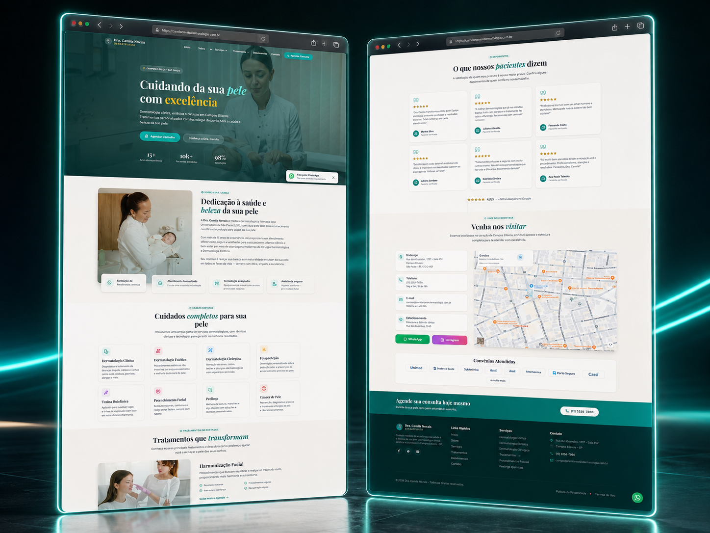 Site de alta conversão para clínica de dermatologia desenvolvido pela RTAG
